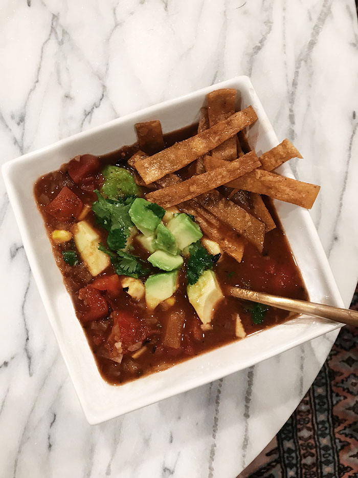 vegan tortilla soup recipe, easy tortilla soup, easiest soup recipe ever, quick and easy soup recipe, cozy soup recipe