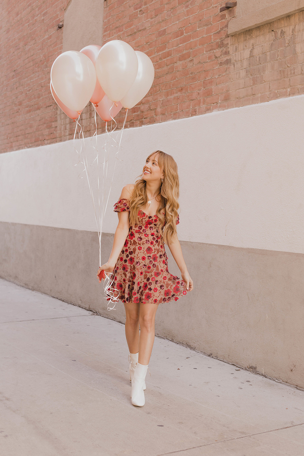 hello hannah, blog launch, hannah hagler, hannah hagler blog, vegan blogger, vegan blog, cruelty-free blog, cruelty-free blogger, for love and lemons amelia dress, how to style white booties, champagne lifestyle blog, hello hannah blog